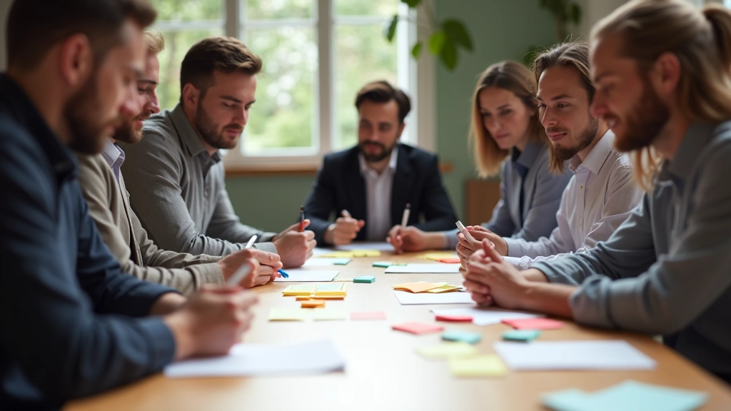 Team in brainstormsessie